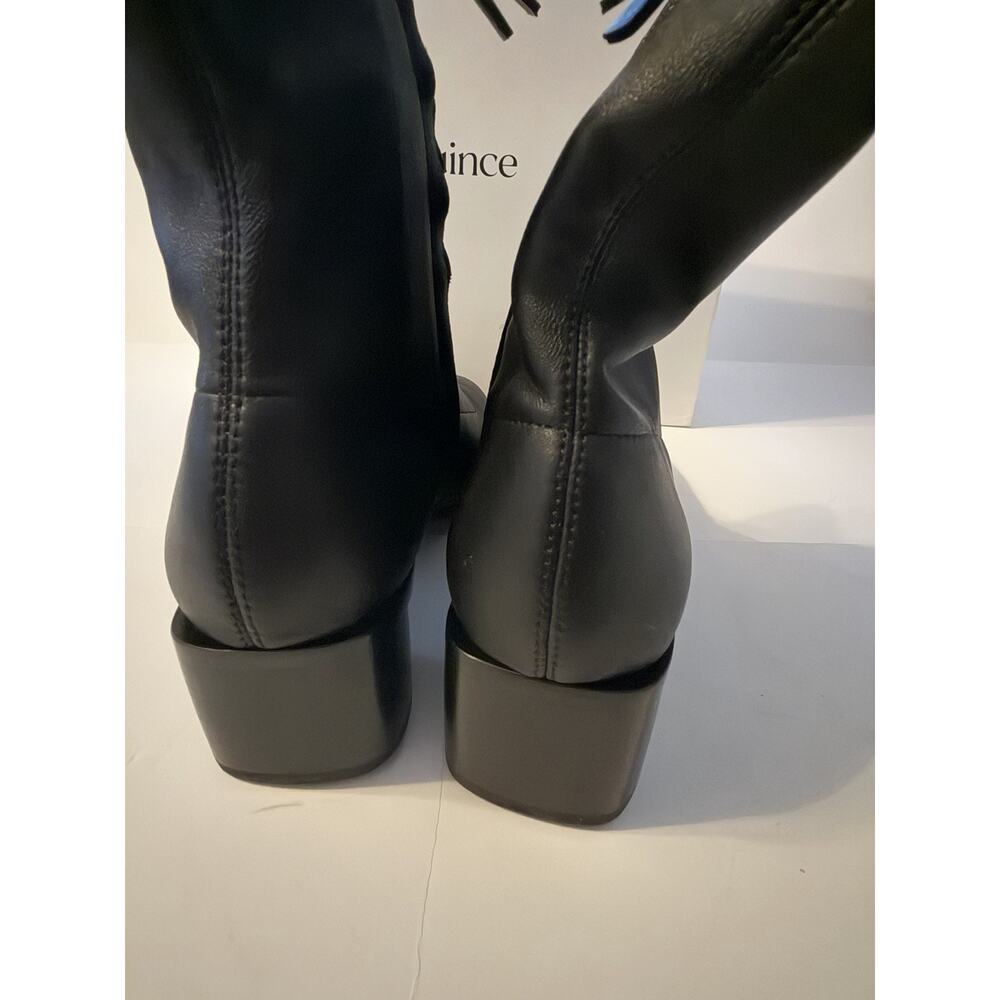 NEW Quince Italian Leather Stretch Sock Bootie •Women 8• Black Boots Ankle $164 - Picture 11 of 13